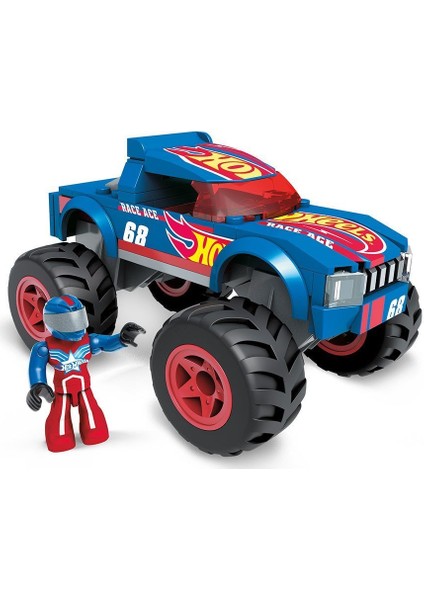 HDJ93 , Hot Wheels Race Ace Monster Truck, 69 Parça, +5 Yaş