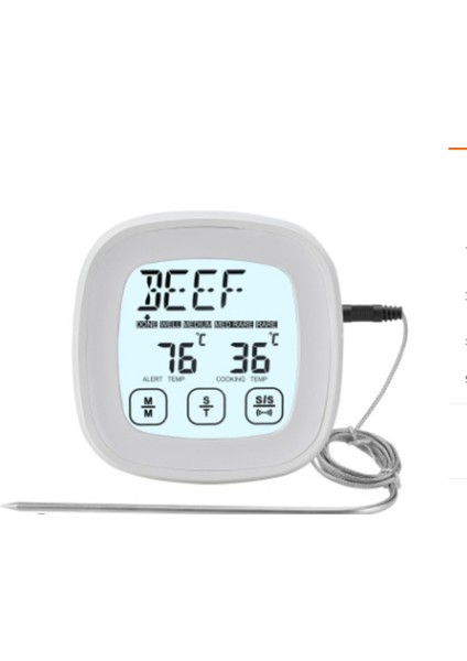 Basın Ekran Zamanlayıcı Bbq Termometre Gıda Elektronik Termometre Mutfak Su Geçirmez Prob Tipi | Mutfak Zamanlayıcıları (Yurt Dışından)