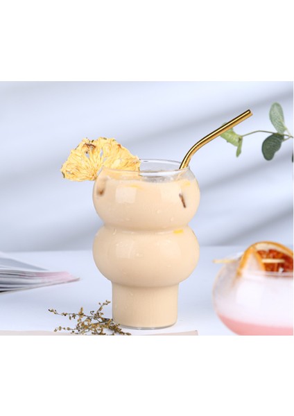 Yaratıcı Su Şişesi Dalga Şekli Cam Bardak Isıya Dayanıklı Bira Drinkware Çay Kupa Kahve Suyu Süt Çay Ev Cafe Drinkware Hediye | Bira Steins (Yurt Dışından)