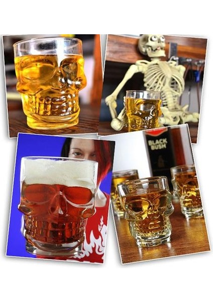 400 ml Bar Kupa Kafatası Kupası Shot Cam Bira Şarap Cam Kristal Kafatası Kafa Cam Kupası Viski Şarap Votka Bar Kulübü Drinkware | Bira Steins (Yurt Dışından)