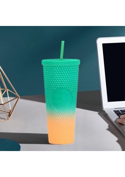 Degrade Saman Fincan Ev Kullanımlık Büyük Kapasiteli Su Şişesi Taşınabilir Açık Kamp Lıd ile Sızdırmaz Tumbler | Tumblers (Yurt Dışından) modelleri