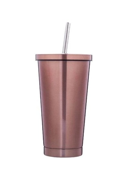Paslanmaz Çelik Kupası Kapaklı Içme Saman Seyahat Kupa Taşınabilir Kahve Çay Süt Tumbler Drinkware | Tumblers (Yurt Dışından)