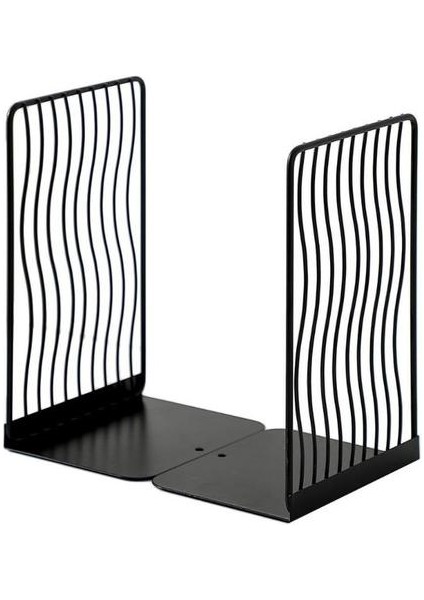 1 Çift Bookends Kitap Standı Destek Masaüstü Ofis Dergisi Organizatör Raf Raf Tutucu | Bookends (Yurt Dışından)
