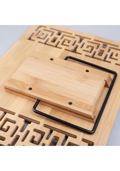 Bambu Hollow Ayarlanabilir Okuma Kitap Tutucu Tepsi Sayfa Kağıt Klipler Katlanabilir Tablet Yemek Kitabı Taşınabilir Sturdy Booktar | Bookends (Yurt Dışından)