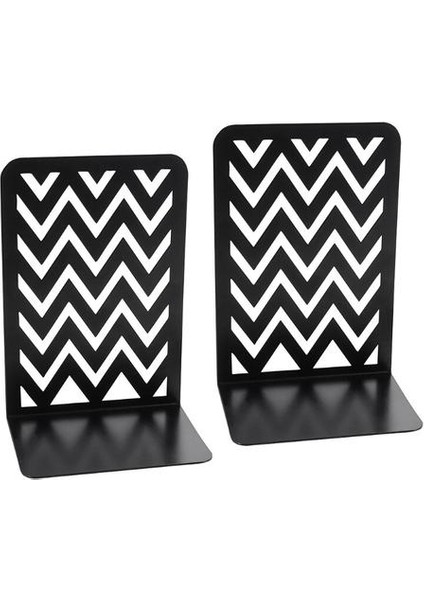 2 Adet Dekoratif Metal Bookend Yaratıcı Oymak Dalga Dergisi Tutucu Standı | Bookendends (Yurt Dışından)