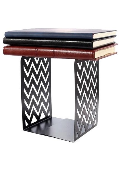 2 Adet Dekoratif Metal Bookend Yaratıcı Oymak Dalga Dergisi Tutucu Standı | Bookendends (Yurt Dışından)