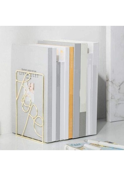 Raflar Için Bookends, Dekoratif Metal Kitap Uçları, Umut Tasarım Kitap Tıpaları, Dekoratif Kitaplar Desteği | (Yurt Dışından) modelleri