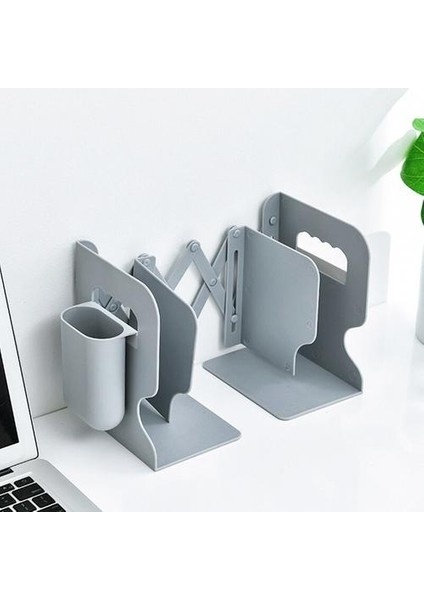 Raflar Raflar Için Geri Çekilebilir Bookends Kitap Desteği Ayarlanabilir Kitaplık Pen Tutucu Masası Organizatör Ofisi ile Ayarlanabilir Kitaplık | Bookends (Yurt Dışından) fırsatları