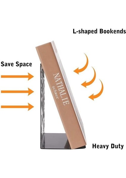 1 Çift Kitap Biter, Kitap Raf Omurga, Kitap Raf Kitap Raf, Dekoratif Kitap Sonu, Metal Kitap Sonu, Kaymaz Kitap Sonu | Bookends (Yurt Dışından)