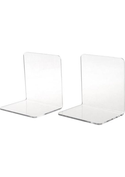 2 Adet Temizle Akrilik Bookends L Şekilli Masa Organizatör Masaüstü Kitap Tutucu Okul Kırtasiye Ofis Aksesuarları | Bookends (Yurt Dışından)