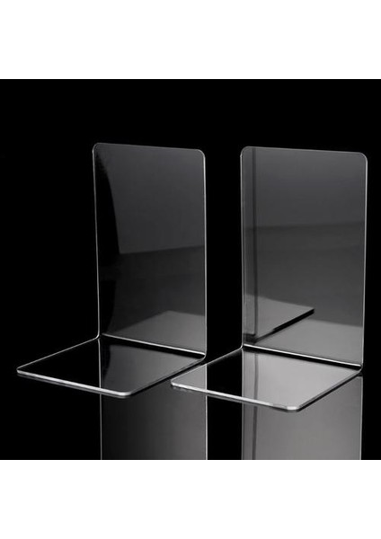 2 Adet Temizle Akrilik Bookends L Şekilli Masa Organizatör Masaüstü Kitap Tutucu Okul Kırtasiye Ofis Aksesuarları | Bookends (Yurt Dışından) fiyatları