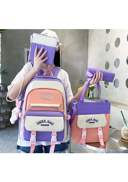 Öğrenci Büyük Kapasiteli Gündelik Moda Çok Parçalı Set(Yurt Dışından)