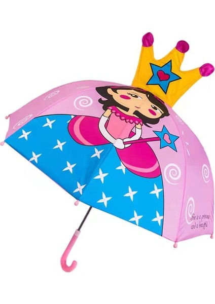 3D Desen Baskılı Çocuk Şemsiye (Yurt Dışından)