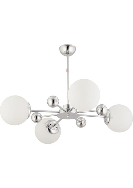 Istanbul Avize Nairobi 4'lü Gümüş Beyaz Glop Camlı Avize indirimleri