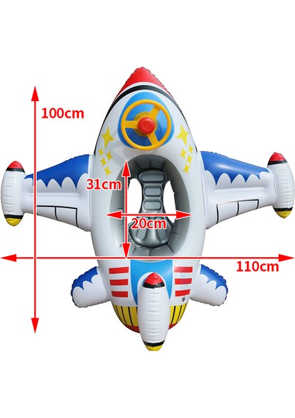 Çocuk Uçak Şişme Deniz Yüzük 100CM(Yurt Dışından)