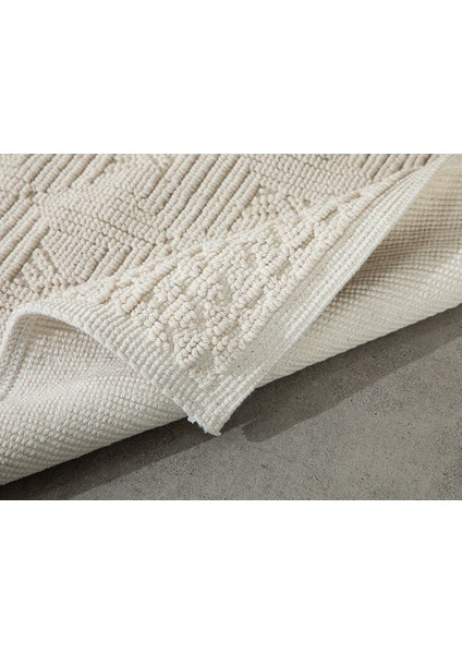 Shabby Pamuklu Kilim 50 x 80 cm Beyaz fırsatları