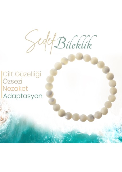 Osmanlı Doğaltaş Sedef Doğaltaş Bileklik 8 Mm, B966