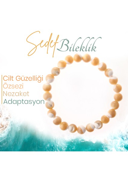 Osmanlı Doğaltaş Sedef Doğaltaş Bileklik 8 Mm, B1003