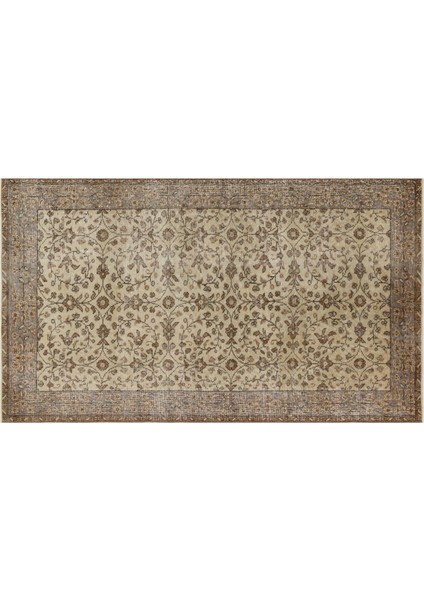 Özel Vintage El Dokuma Eskitme Halı 115 x 200 cm 9191