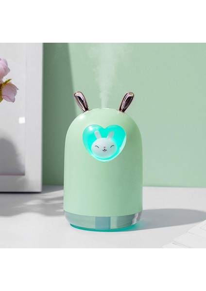 Güzel Pet Tavşan Hava Nemlendiricisi Serin Mist Aroma Araba Yeşili Için LED Gece Lambası (Yurt Dışından)