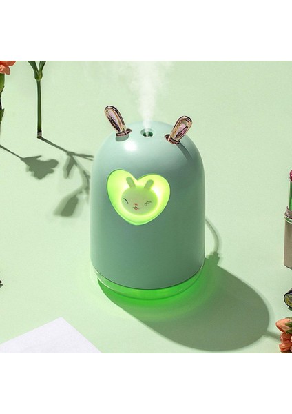 Güzel Pet Tavşan Hava Nemlendiricisi Serin Mist Aroma Araba Yeşili Için LED Gece Lambası (Yurt Dışından)