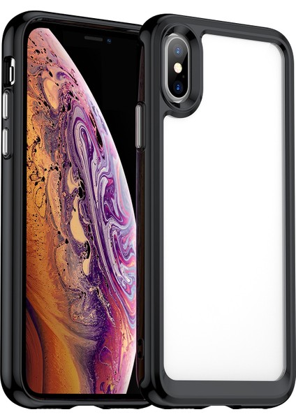 Iphone Xs / Xblack Için Renkli Serisi Akrilik Kılıf