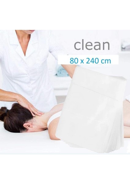 Beyaz 100 Adet 80*240 Dövme Masaj Güzellik Salonu Otel Için Tek Kullanımlık Sedye Örtüsü Çarşafları