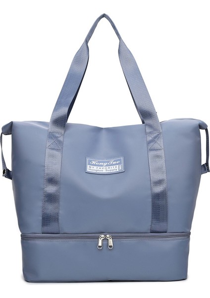 Büyük Kapasiteli Öğrenci Gündelik Omuz Çantası - Mavi (Yurt Dışından)