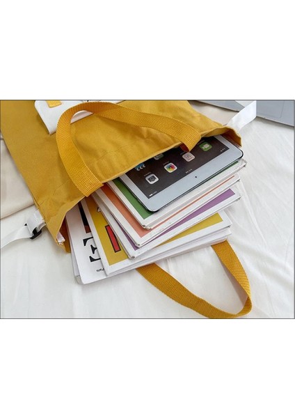 Büzgü Ipli Kanvas Omuz Çantası - Sarı (Yurt Dışından) modelleri