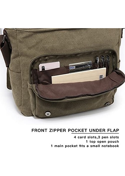 Vintage Kanvas Omuz Çapraz Askılı Çanta - Yeşil (Yurt Dışından) modelleri