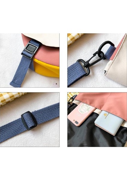 Kanvas Öğrenci Omuz Çantası - Mavi (Yurt Dışından) fırsatları