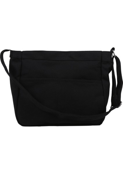 Öğrenci Kalın Kanvas Postacı Çantası - Siyah (Yurt Dışından)