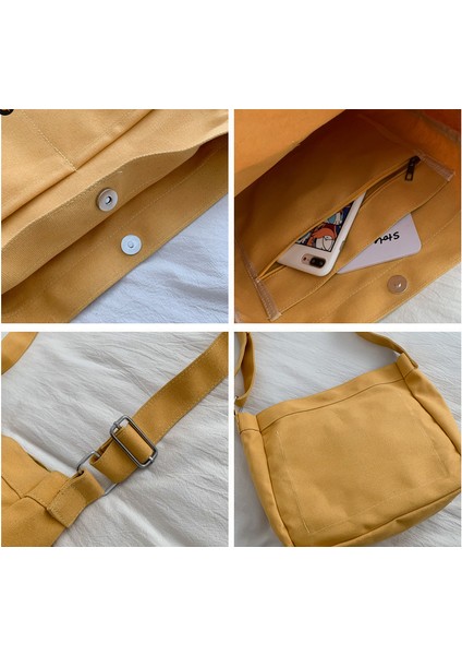 Öğrenci Kalın Kanvas Postacı Çantası - Siyah (Yurt Dışından) fiyatları