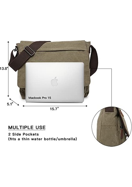 Vintage Kanvas Omuz Çapraz Askılı Çanta - Siyah (Yurt Dışından) fiyatları