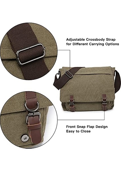 Vintage Kanvas Omuz Çapraz Askılı Çanta - Siyah (Yurt Dışından) indirimleri