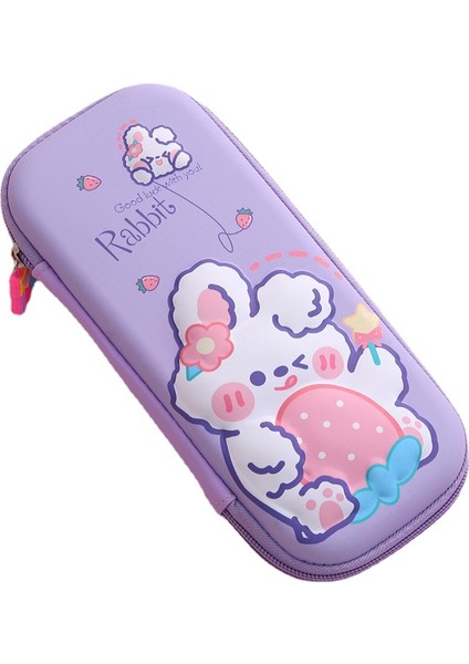 Sevimli Karikatür Kalem Kutusu - Mor (Yurt Dışından)