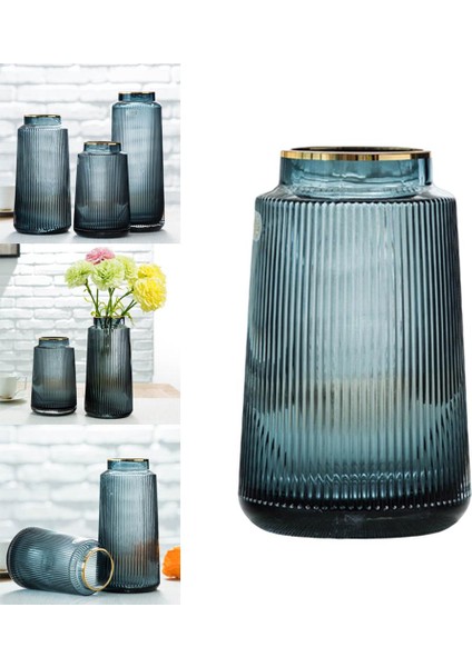 Temizle Cam Çiçek Vazo Masa Teraryum Konteyner Pot Ev Dekor Hediyeler Mavi 20 cm (Yurt Dışından) indirimleri