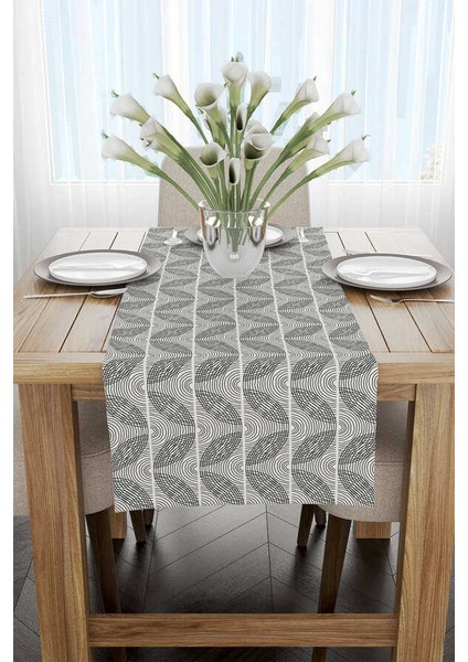 Krem Siyah Bohem Iskandinav Desenli Dijital Baskılı Runner CGH1221-RN fiyatları