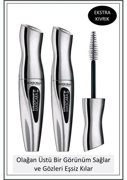 Milano Extraordinary 5 In 1 Siyah Maskara* 2 Adet