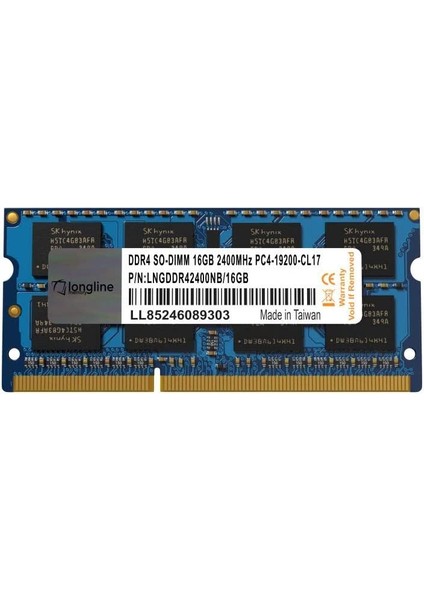 LNGDDR42400NB/16GB 16GB Ddr4 2400MHZ Notebook Bellek CL17 PC4-19200 So-Dımm