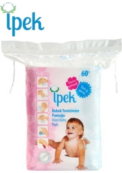 Ipek Bebek Temizleme Pamuğu 1800 Adet (30PK*60) 1 Koli