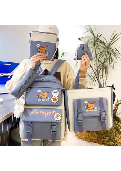 5 Parça/set Büyük Kapasiteli Öğrenci Sırt Çantası (Yurt Dışından) fiyatları