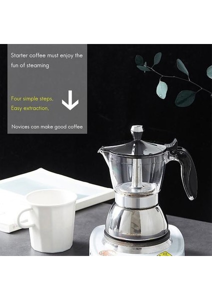 Moka Pot, 4 Fincan Stovetop Espresso Maker Küba Kahve Percolator Makinesi Moka Italyan Espresso Kahve Makinesi | Kahve Tencereler (Yurt Dışından)