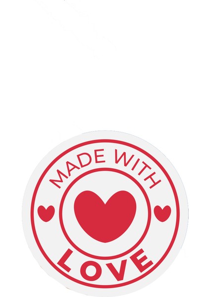 Made With Love Kırmızı Sticker 70 Adet