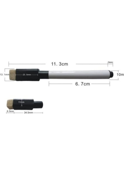 Ay Magnet Siyah Mıknatıslı Silgili Akıllı Tahta Kalemi - 5 Adet