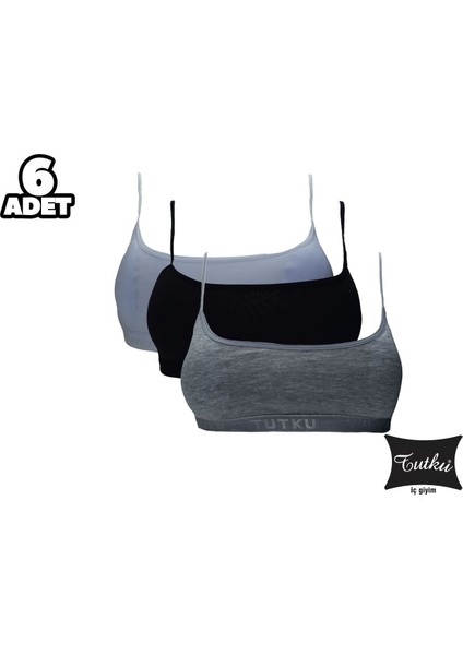 Tutku 0847 Kız Çocuk Pedli Alıştırma Sütyen 6'lı