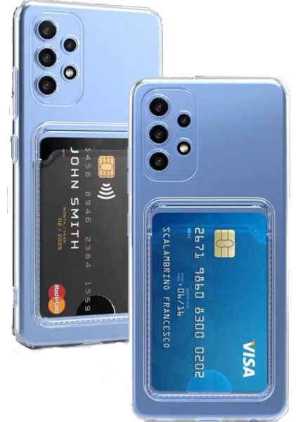 Samsung Galaxy A73 Kapak Kamera Korumalı Kartlıklı Şeffaf Silikon Kılıf indirimleri