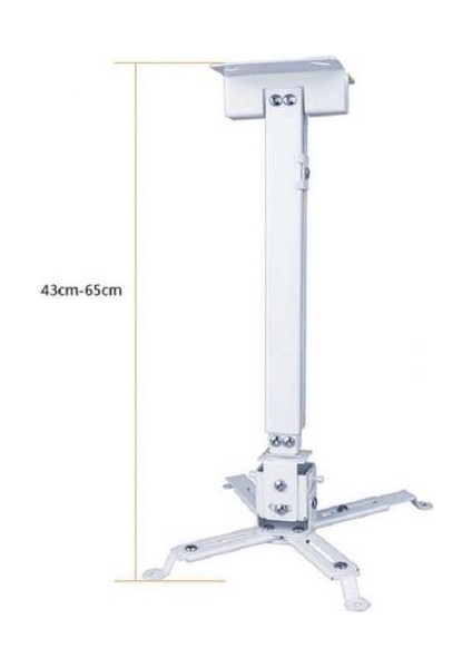 (LO65) 43-65CM Teleskopik Projeksiyon Tavan Askı Aparatı