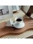 Yaratıcı Ince Kemik Çini Koni Tipi Espresso Kupası Sunucusu Setleri Beyaz Küçük Seramik Çay Kupası ve Tabağı Cafe Partisi Drinkware | Kahve Kupası ve tabak Setleri(Yurt Dışından) 3