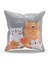 Çift Tarafı Baskılı Happy Cats Desenli Tekli Süet Kırlent Kılıfı 1